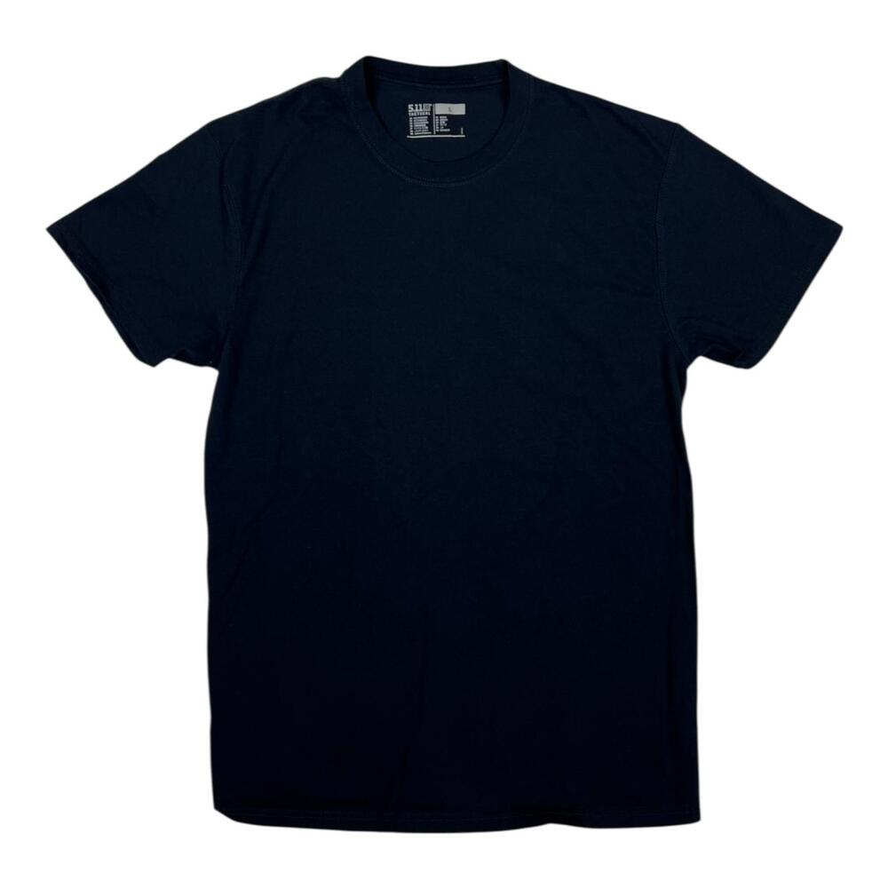 5.11 Tactical T-Shirt Mens Large Black Solid Stretch Crew Neck Casual